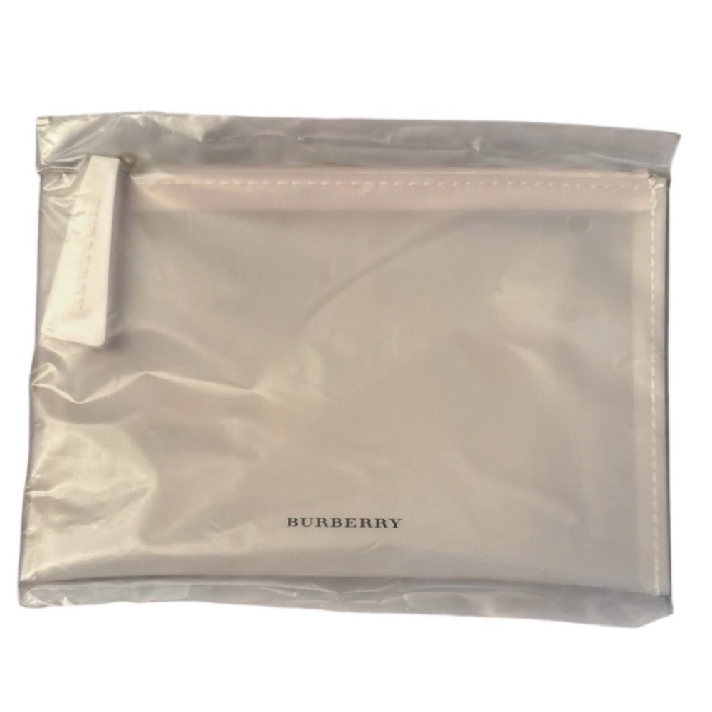 NIP Burberry Zip Pink Opaque Pouch - Beauty - Picture 3 of 3